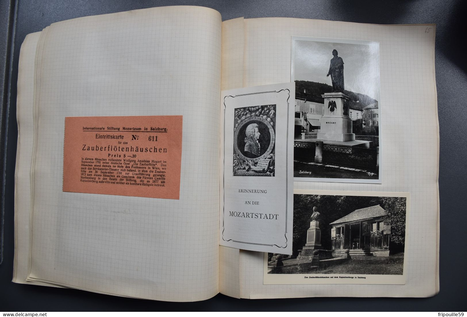 Cahier de voyage - 1931-1938 - 115 cartes et documents divers - Allemagne-Hollande-Luxembourg-Autriche