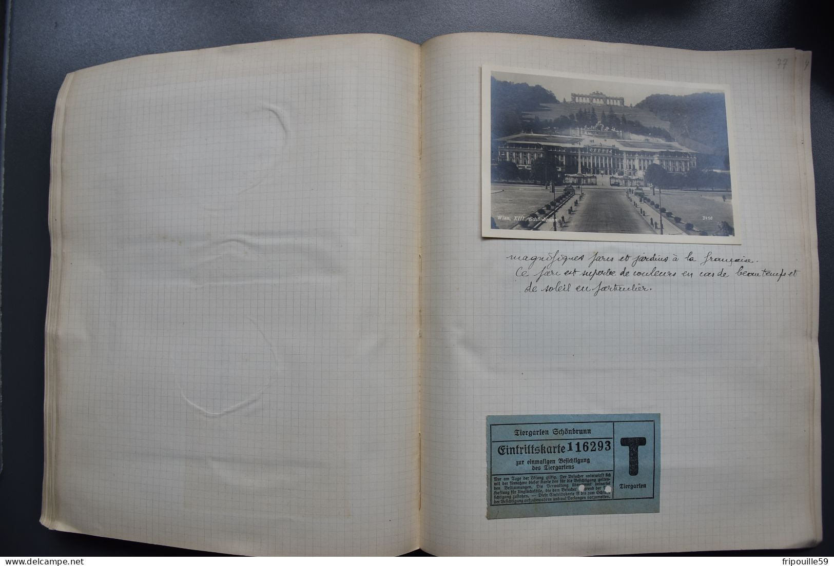 Cahier de voyage - 1931-1938 - 115 cartes et documents divers - Allemagne-Hollande-Luxembourg-Autriche