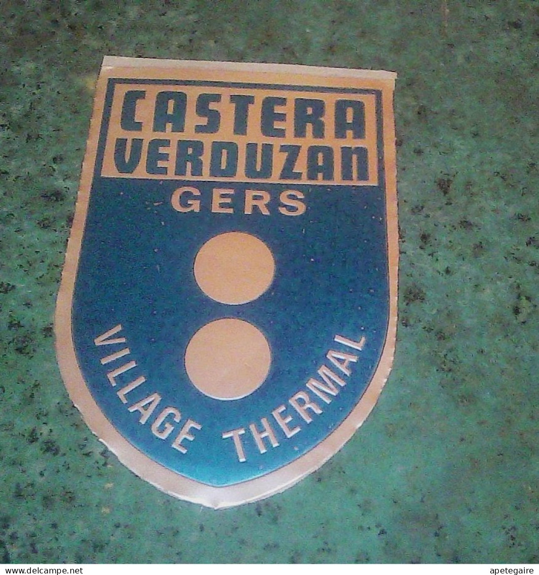 Castéra-Verduzan Gers Autocollant   Vintage Village Thermal - Stickers