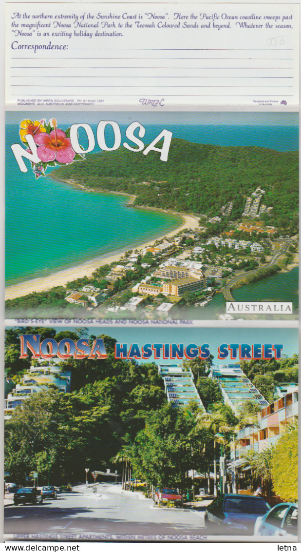 Australia QUEENSLAND QLD Wren Souvenirs Folder NOOSA 10 Postcard Views C2000 - Sunshine Coast