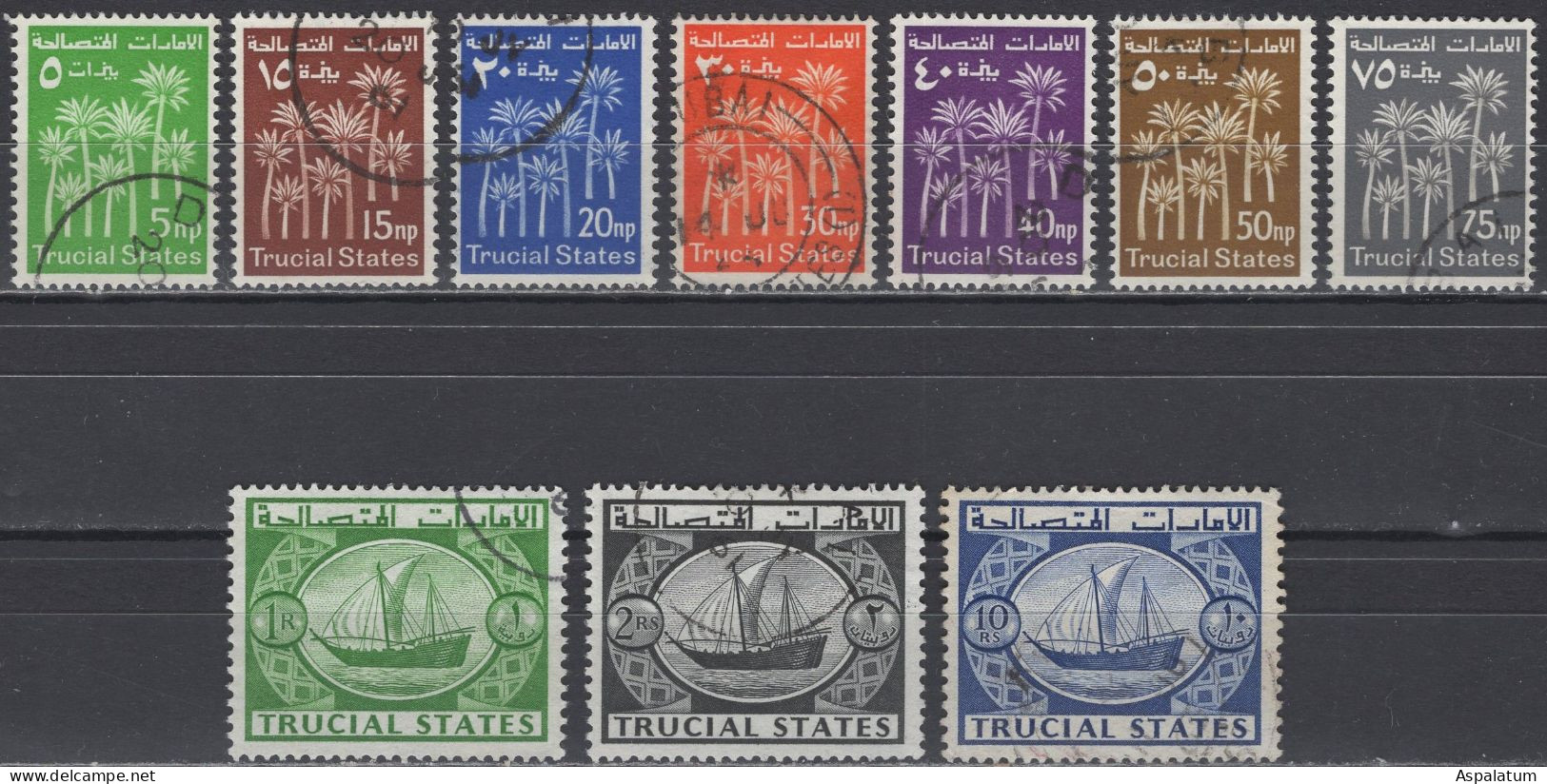 Trucial States - Definitives - Short Set Of 10 - Mi 1~9 & 11 - 1961 - Andere & Zonder Classificatie
