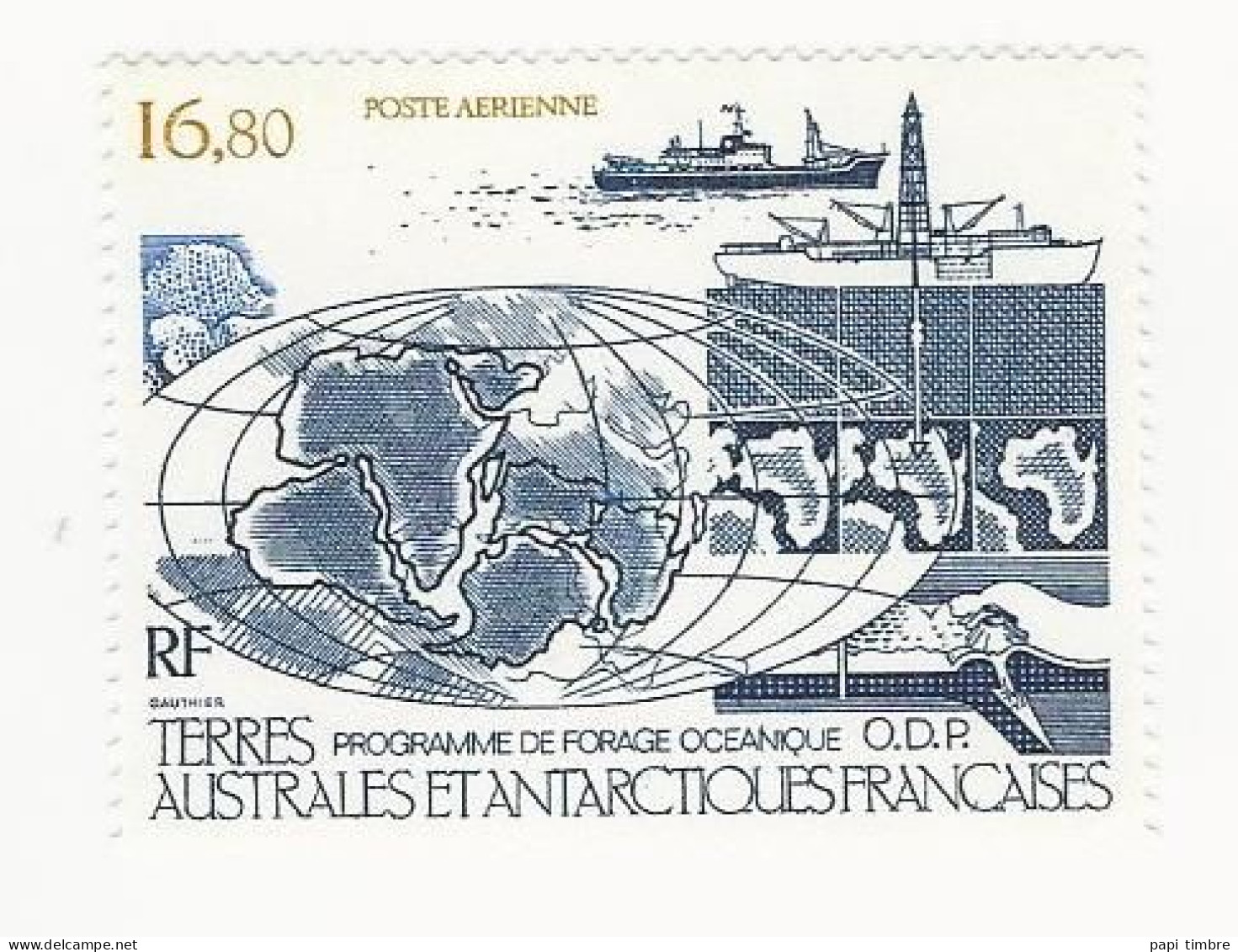 TAAF-1987 Programme De Forage Océanique ODP - N° PA98 ** - Poste Aérienne