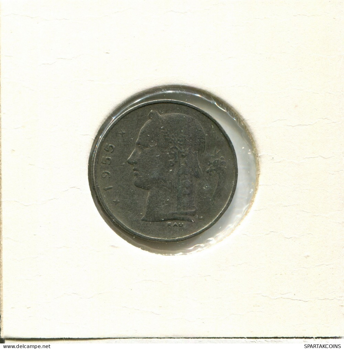 1 FRANC 1955 DUTCH Text BÉLGICA BELGIUM Moneda #AU620.E.A - 1 Franc