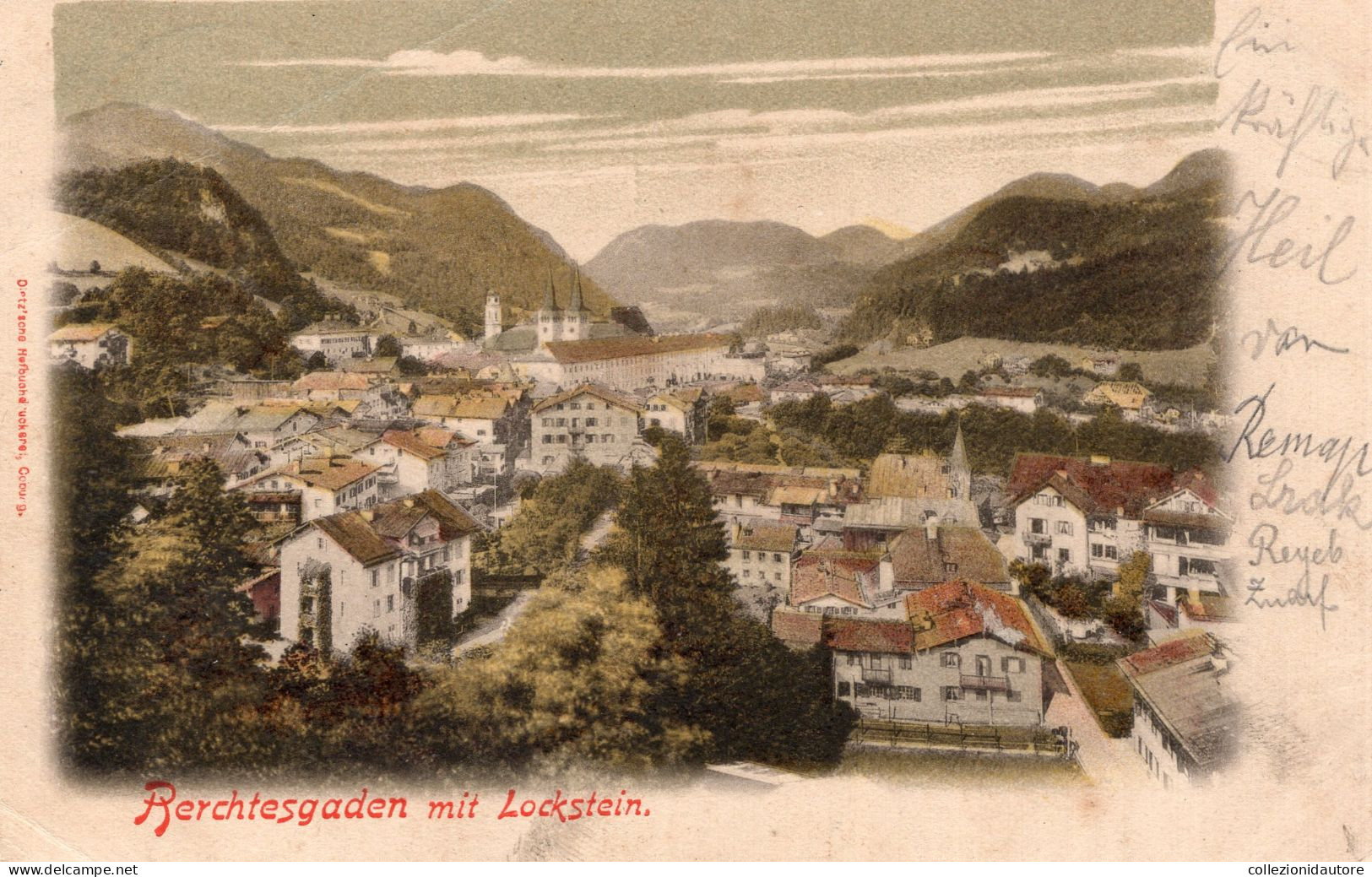 BERCHTESGADEN MIT LOCKSTEIN - CARTOLINA FP SPEDITA NEL 1900 - Berchtesgaden