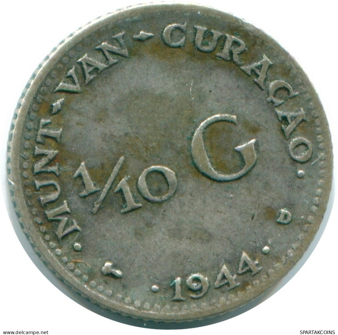 1/10 GULDEN 1944 CURACAO NEERLANDÉS NETHERLANDS PLATA #NL11812.3.E.A - Curaçao