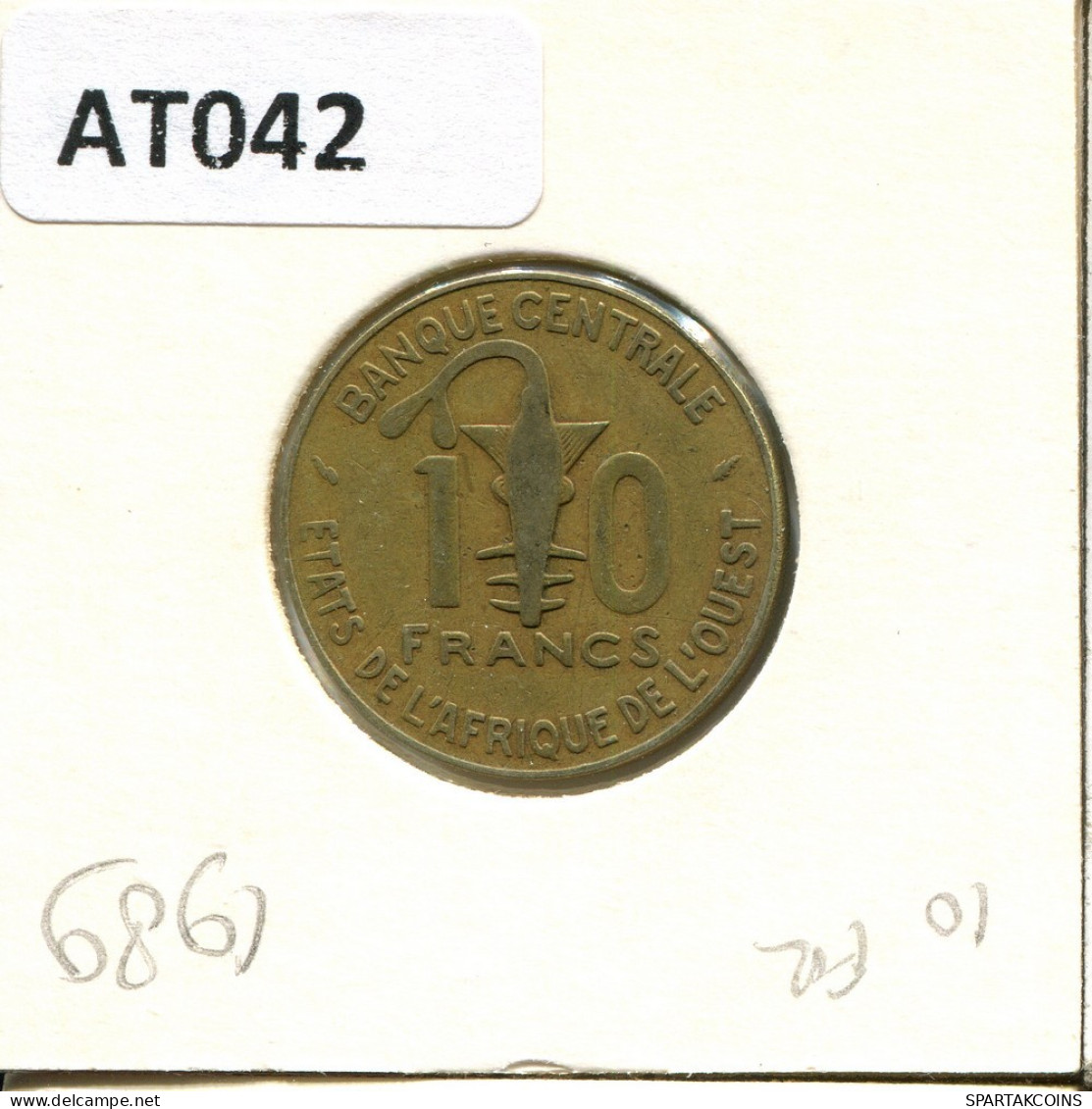 10 FRANCS CFA 1989 Western African States (BCEAO) Coin #AT042.U.A - Sonstige – Afrika