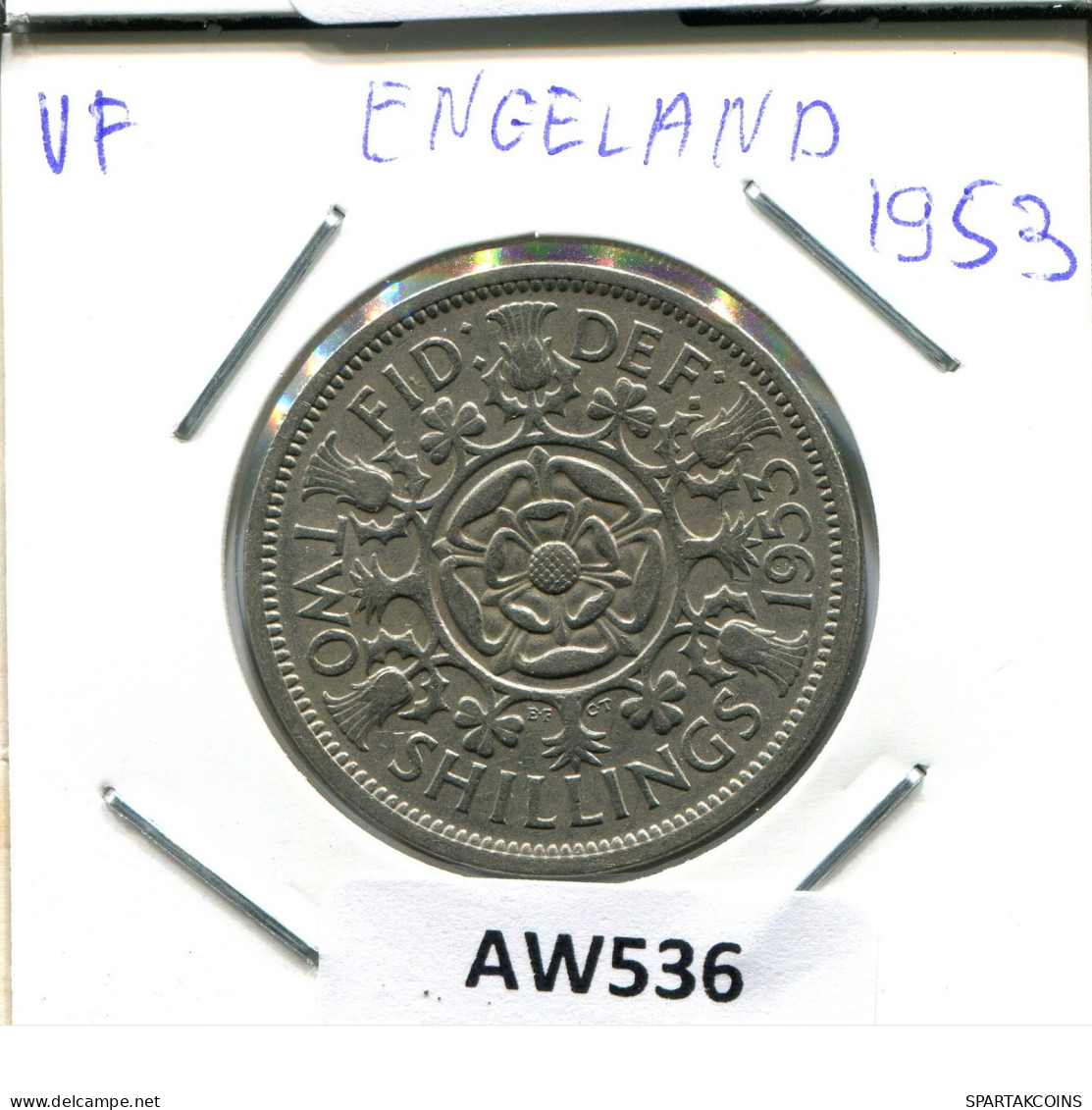 2 SHILLINGS 1953 UK GREAT BRITAIN Coin #AW536.U.A - J. 1 Florin / 2 Shillings