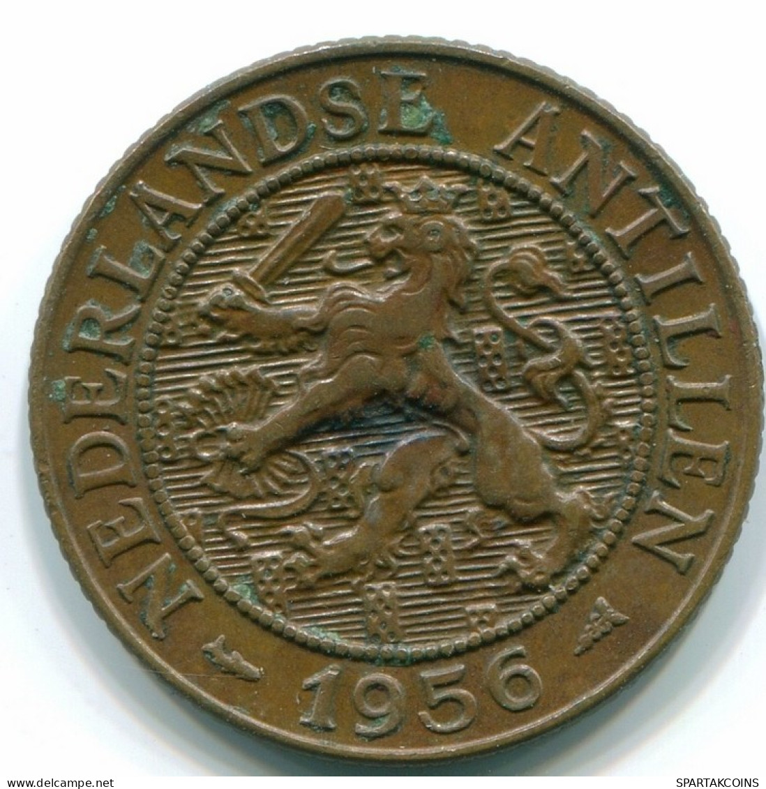 2 1/2 CENT 1956 CURACAO Netherlands Bronze Colonial Coin #S10167.U.A - Curaçao