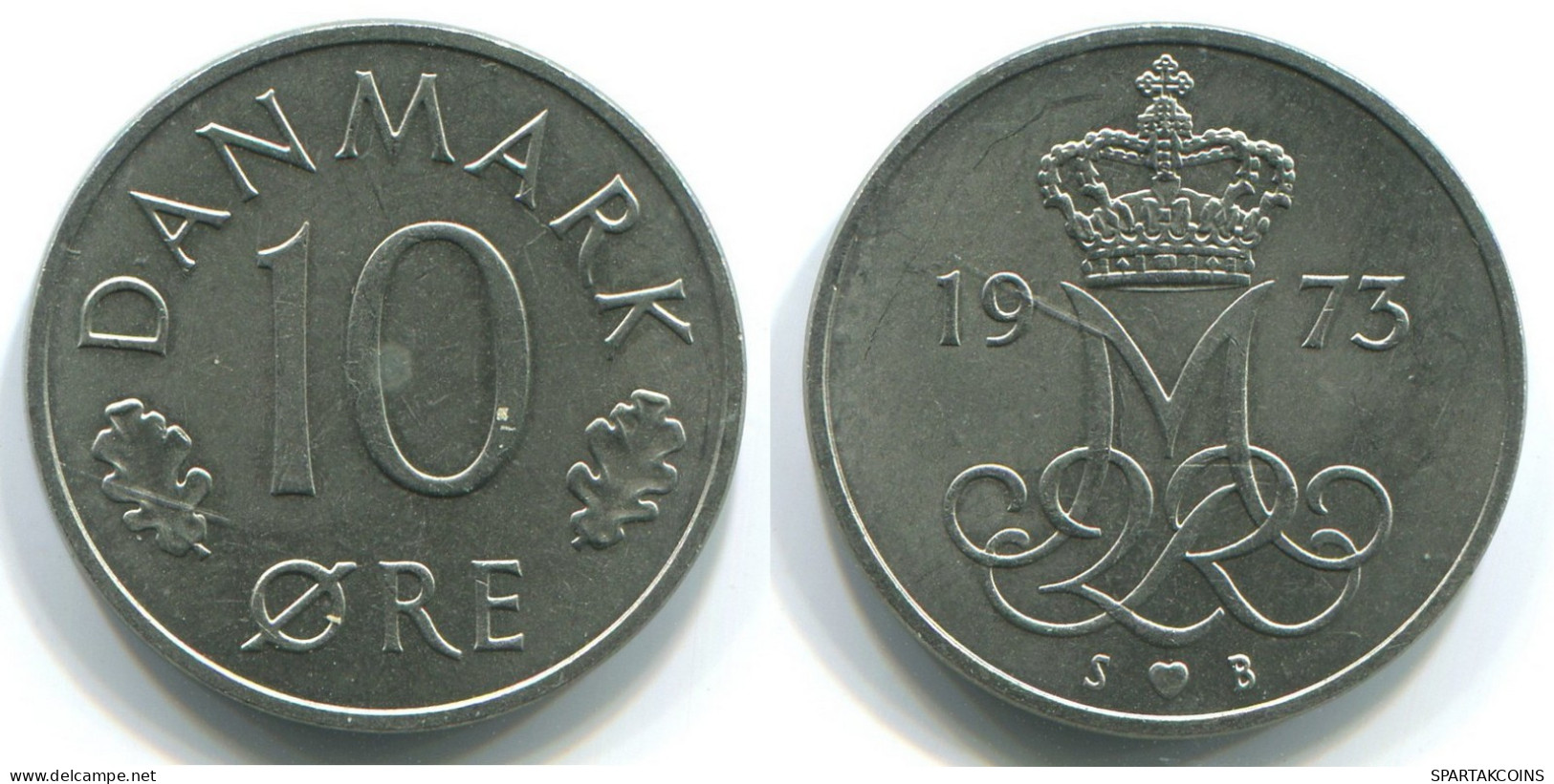 10 ORE 1973 DENMARK Coin #WW1029.U.A - Denmark
