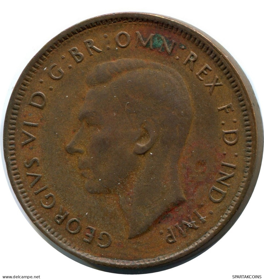 1/2 PENNY 1947 AUSTRALIE AUSTRALIA I Pièce #AX359.F.A - ½ Penny