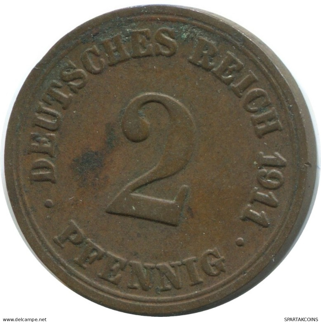2 PFENNIG 1911 A DEUTSCHLAND Münze GERMANY #AE556.D.A - 2 Pfennig
