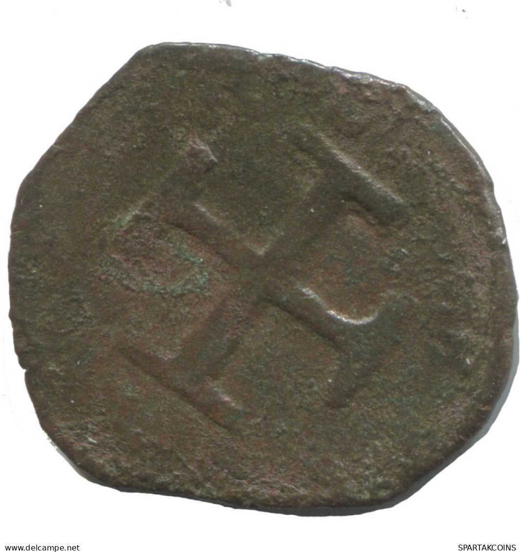 CRUSADER CROSS Authentic Original MEDIEVAL EUROPEAN Coin 0.4g/15mm #AC187.8.E.A - Other - Europe