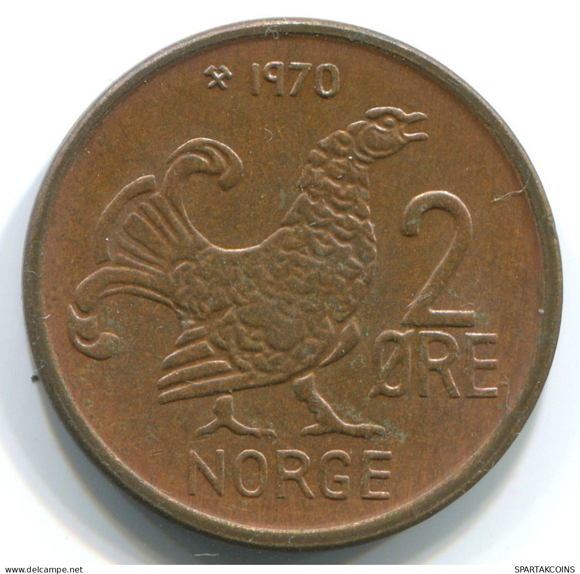2 ORE 1970NORUEGA NORWAY Moneda #WW1062.E.A - Norway