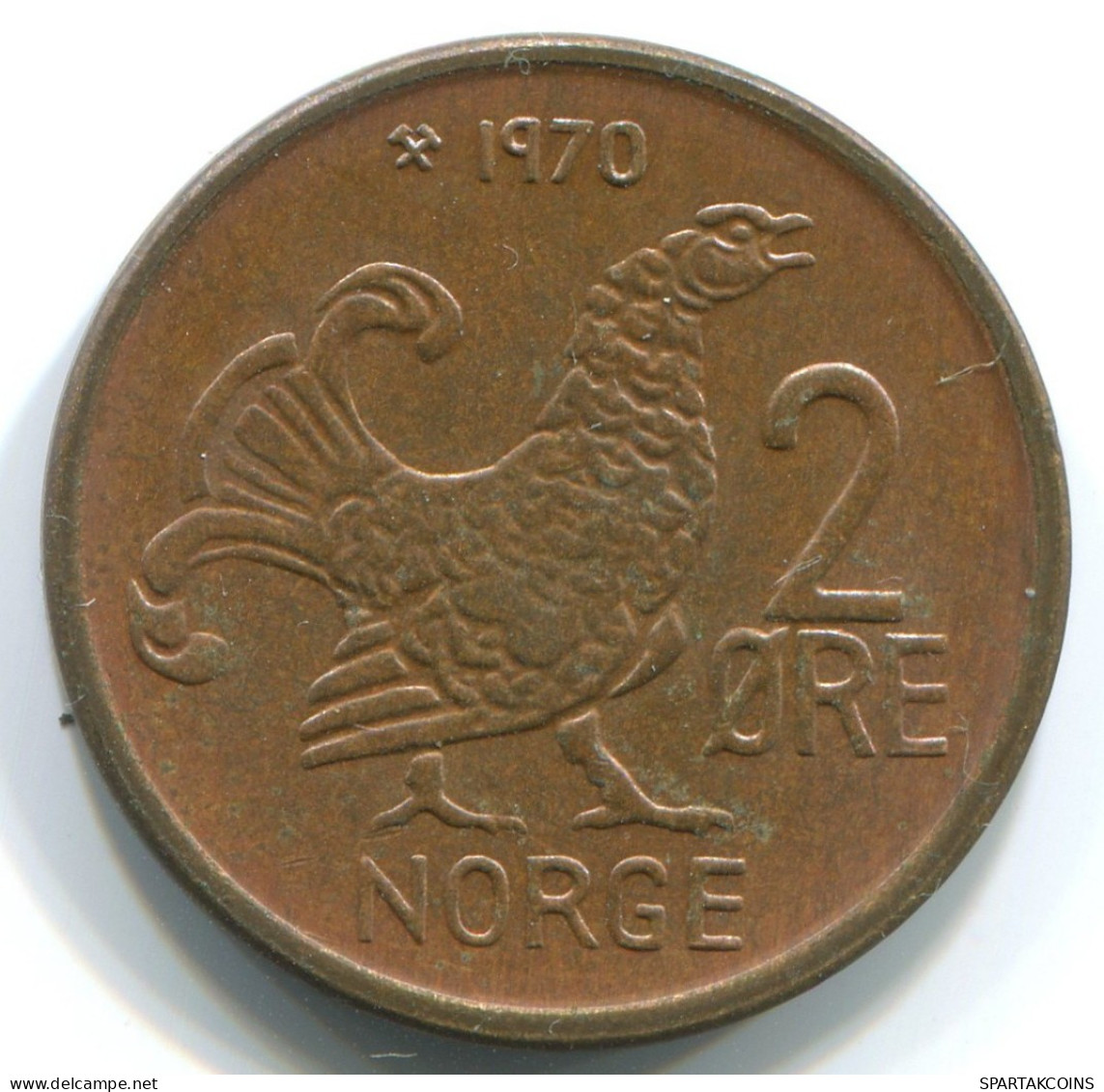 2 ORE 1970NORUEGA NORWAY Moneda #WW1062.E.A - Noruega