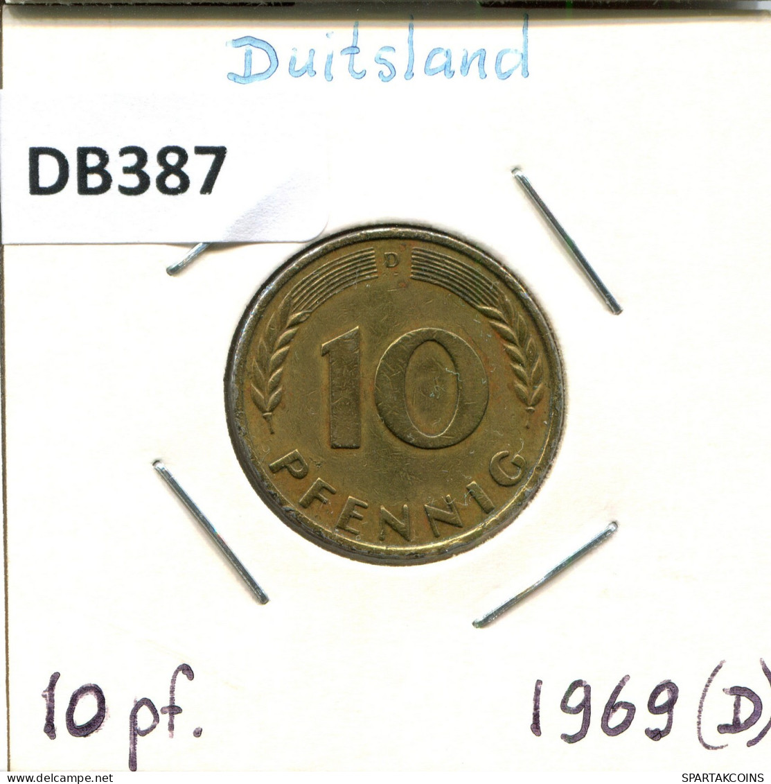 10 PFENNIG 1969 D BRD ALEMANIA Moneda GERMANY #DB387.E.A - 10 Pfennig