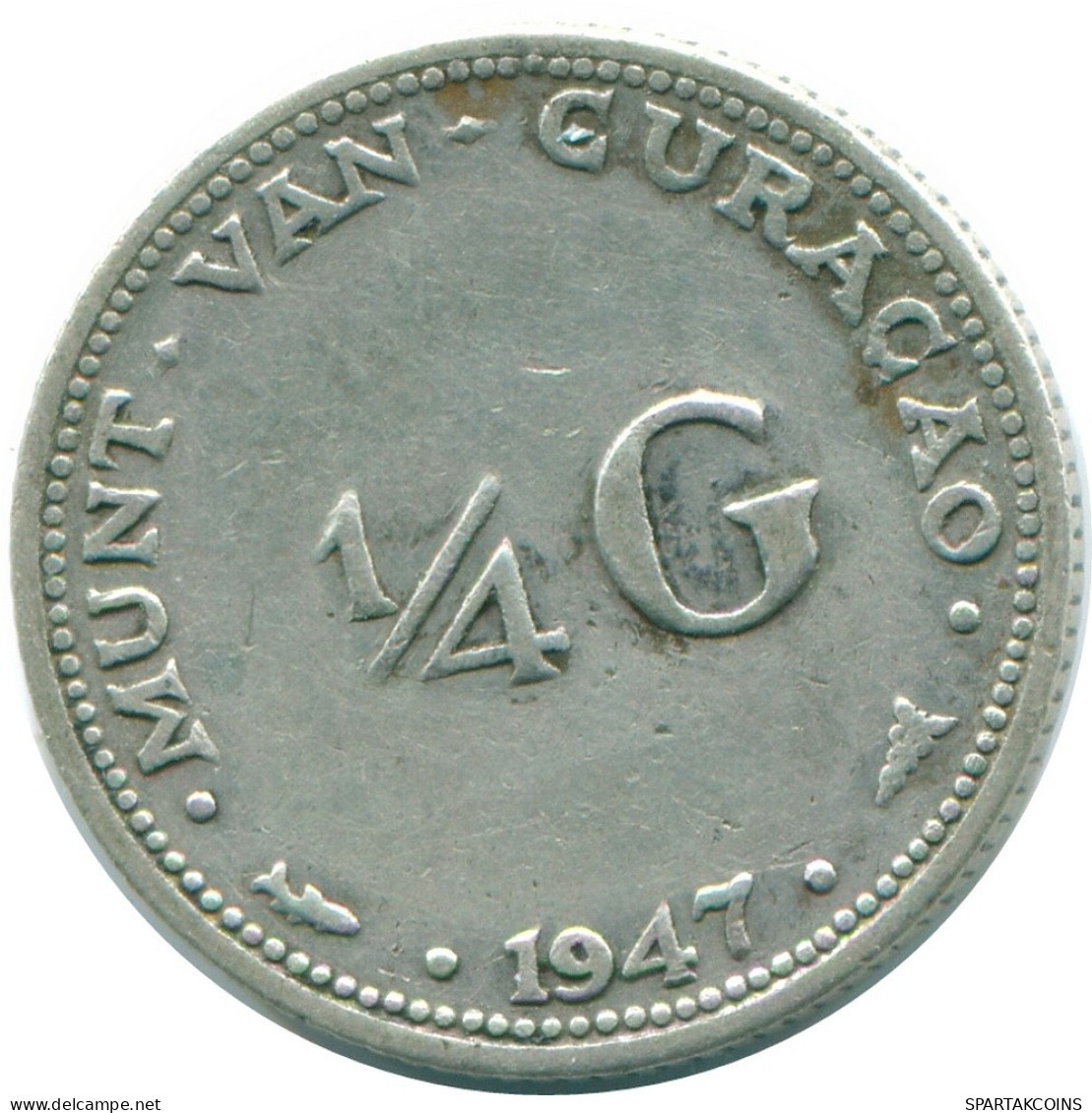 1/4 GULDEN 1947 CURACAO NEERLANDÉS NETHERLANDS PLATA Colonial #NL10730.4.E.A - Curaçao