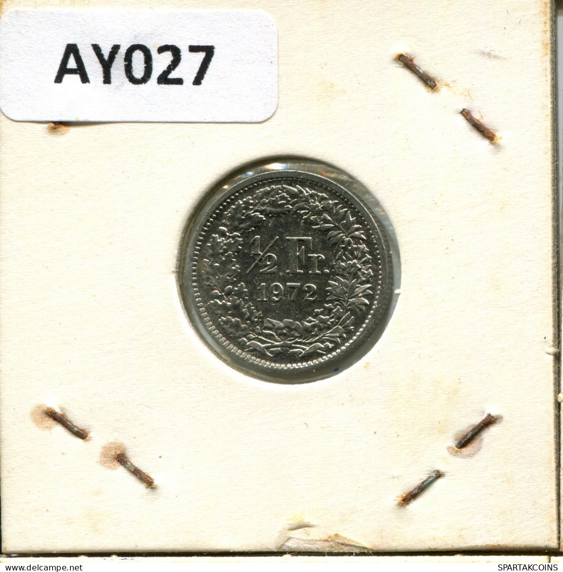 1/2 FRANC 1972 SWITZERLAND Coin #AY027.3.U.A - Andere & Zonder Classificatie