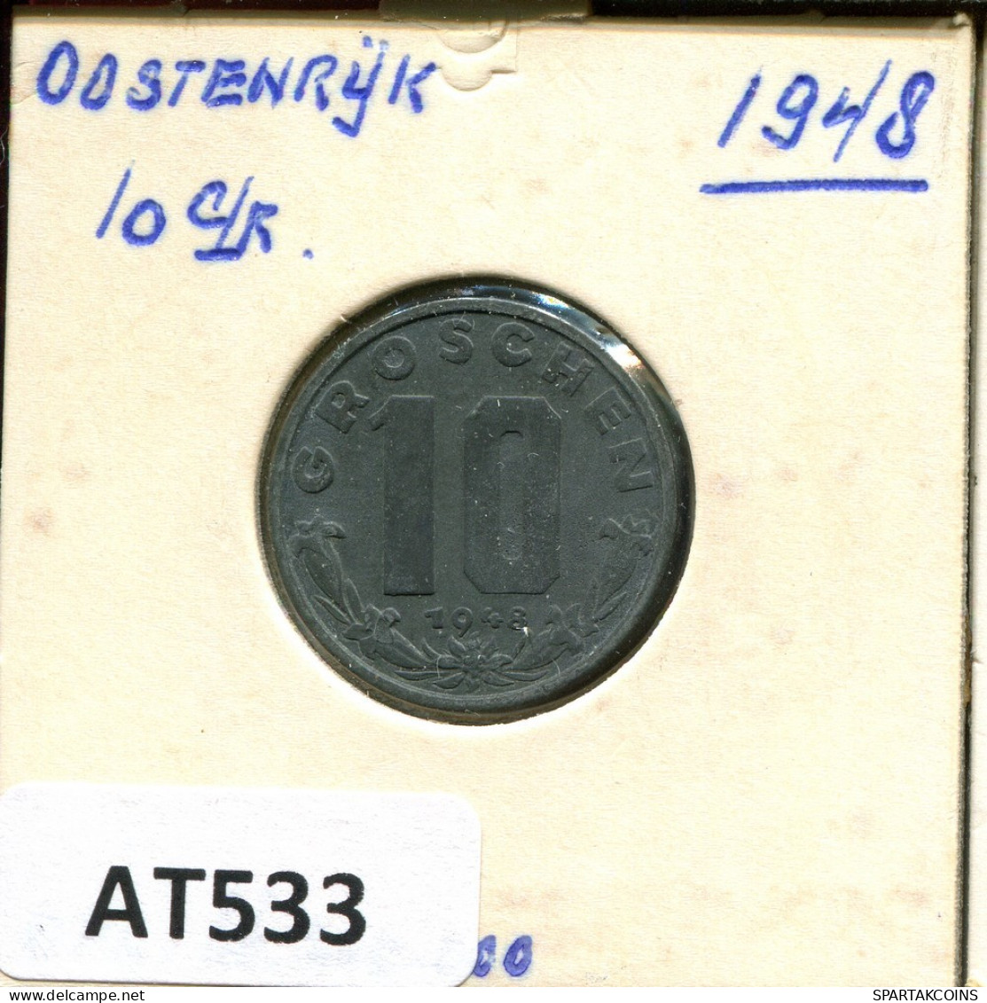 10 GROSCHEN 1948 AUSTRIA Coin #AT533.U.A - Austria