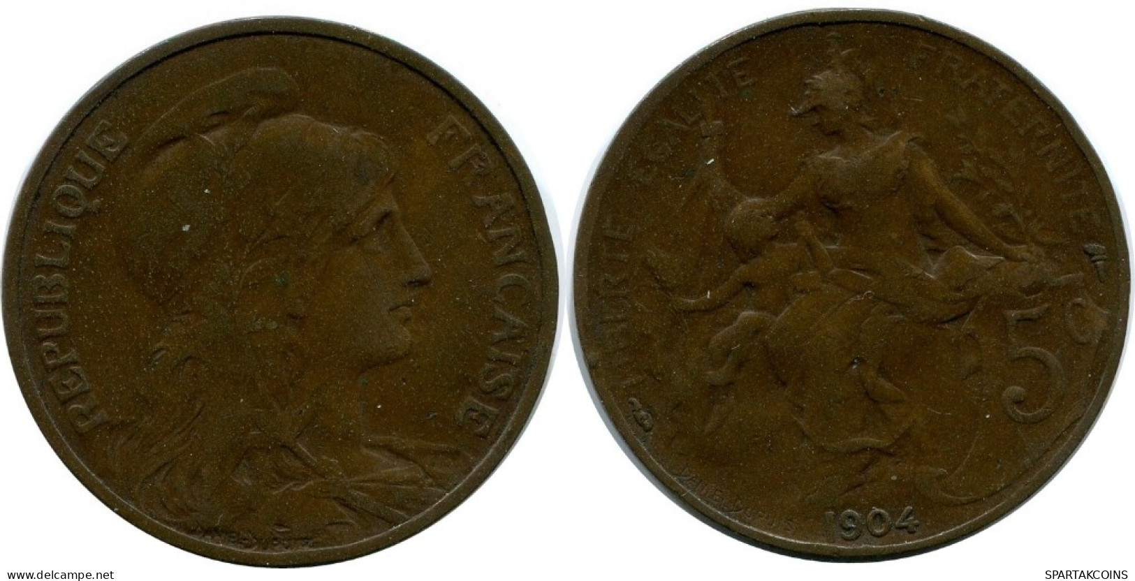 5 CENTIMES 1907 FRANCIA FRANCE Moneda #AM970.E.A - 5 Centimes