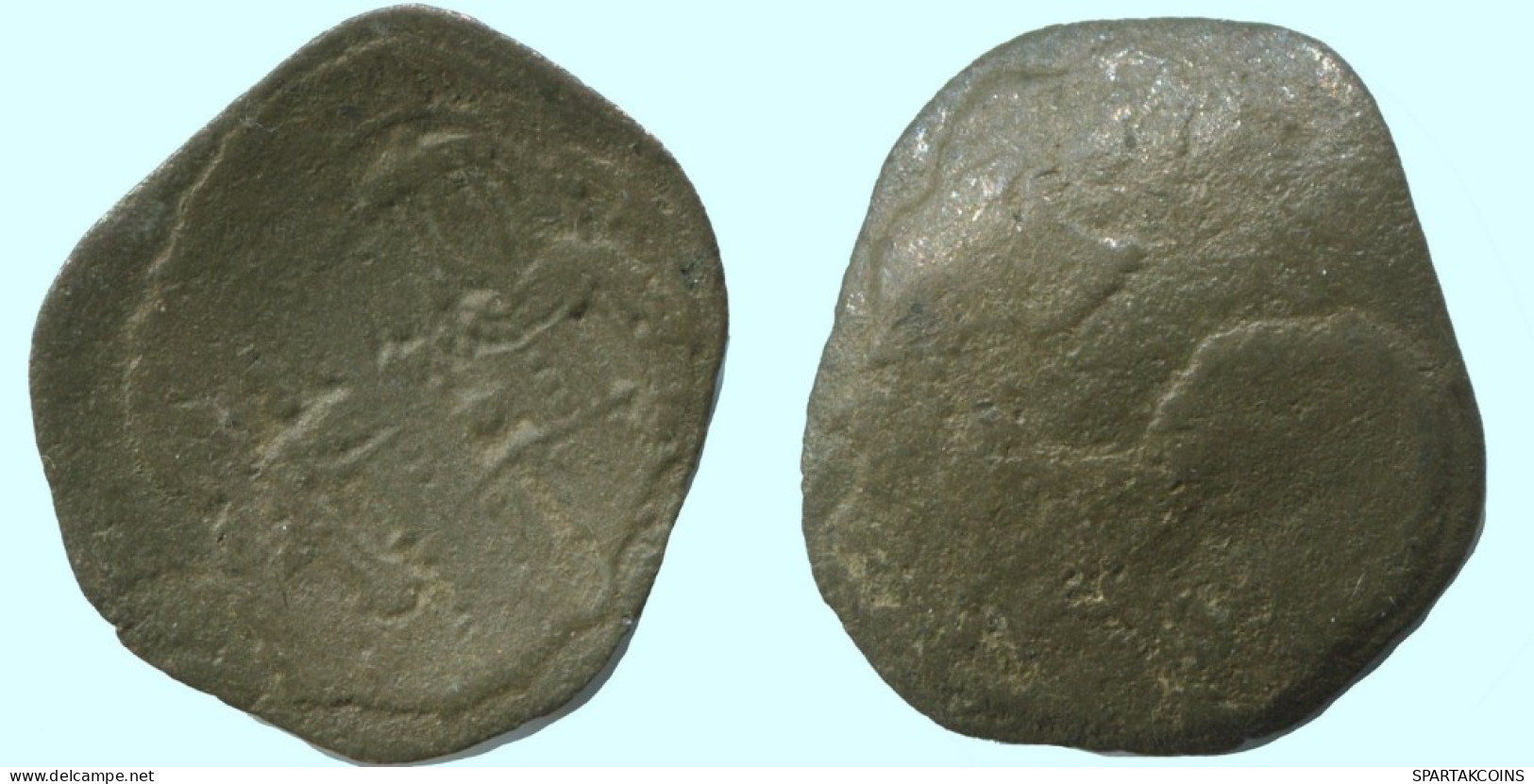 Authentic Original Ancient BYZANTINE EMPIRE Trachy Coin 1.2g/19mm #AG633.4.U.A - Byzantinische Münzen