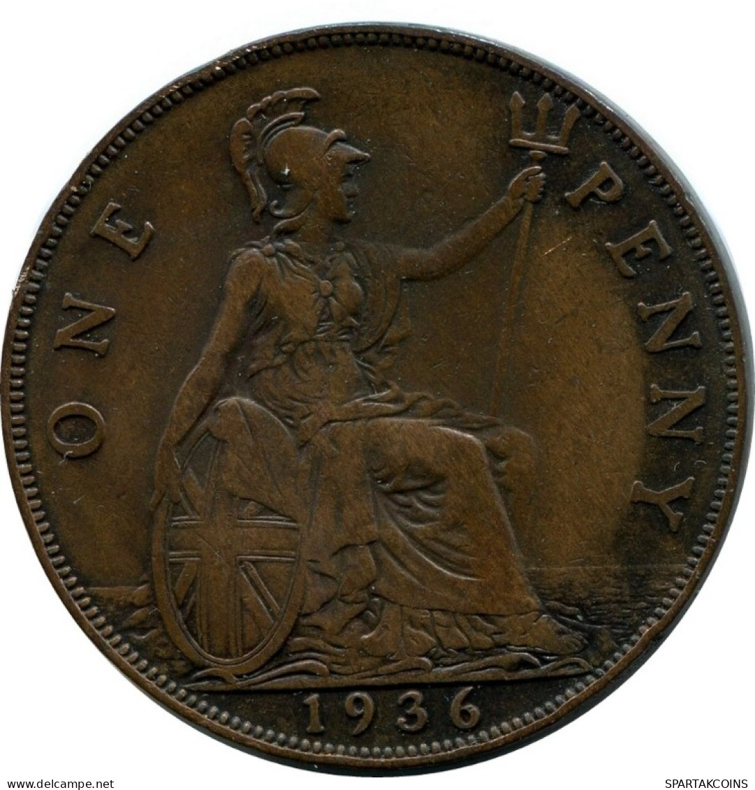 PENNY 1936 UK GRANDE-BRETAGNE GREAT BRITAIN Pièce #AN499.F.A - D. 1 Penny