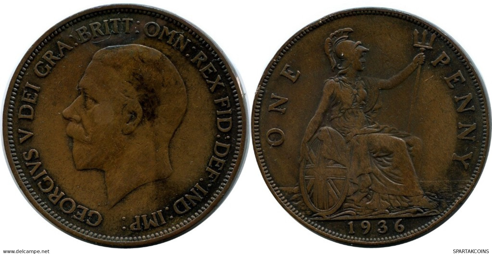 PENNY 1936 UK GRANDE-BRETAGNE GREAT BRITAIN Pièce #AN499.F.A - D. 1 Penny