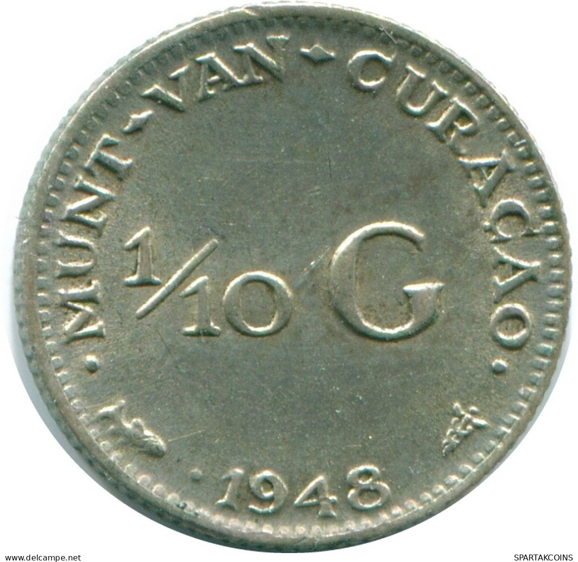 1/10 GULDEN 1948 CURACAO NIEDERLANDE SILBER Koloniale Münze #NL12017.3.D.A - Curacao