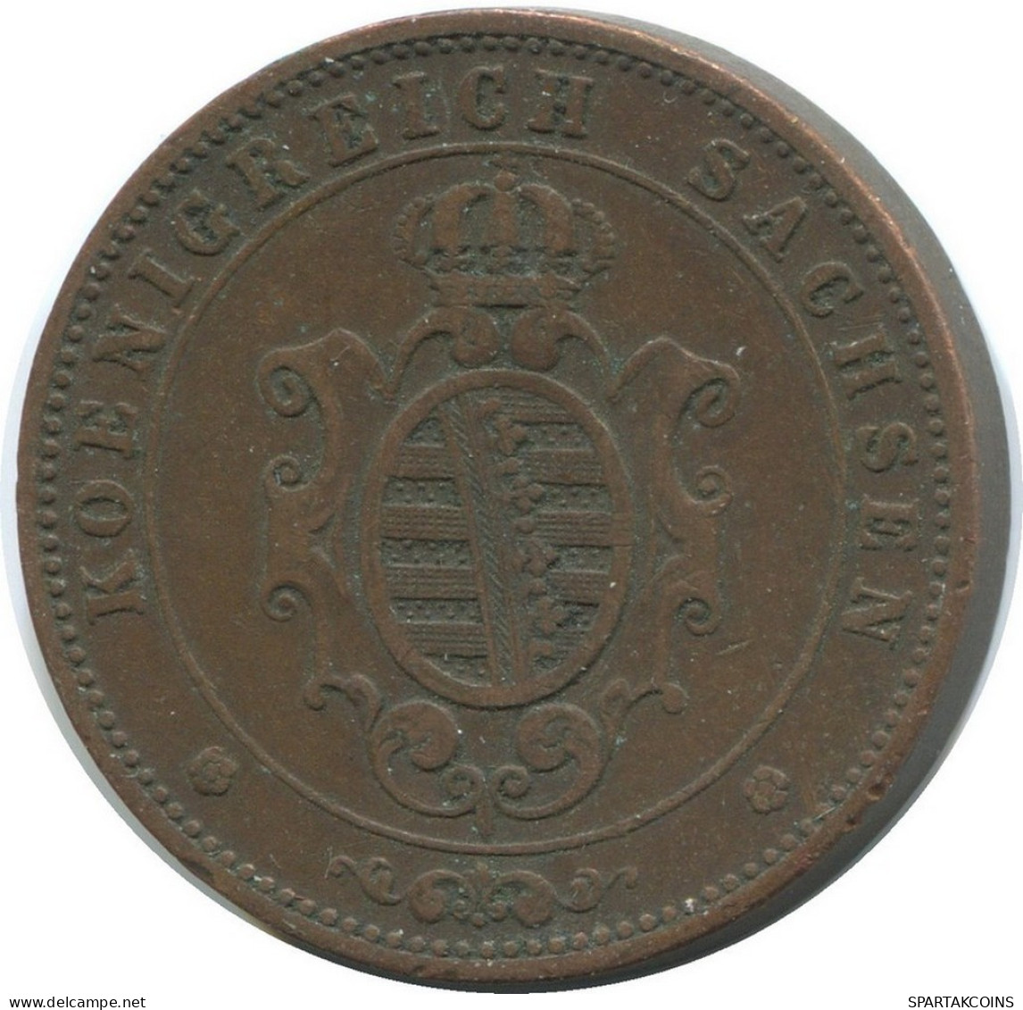 SAXONY 5 PFENNIG 1869 B Dresden Mint German States #DE10589.16.U.A - Other & Unclassified
