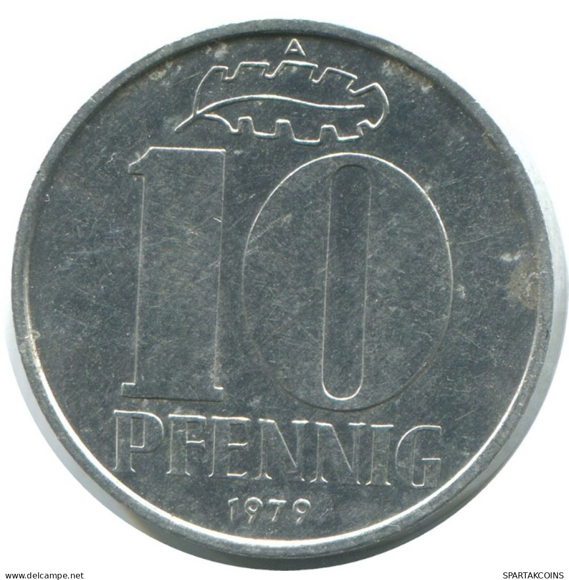 10 PFENNIG 1979 A DDR EAST GERMANY Coin #AD773.9.U.A - 10 Rentenpfennig & 10 Reichspfennig