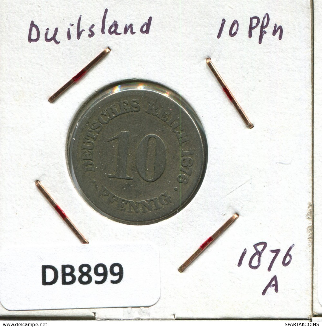 10 PFENNIG 1876 A ALEMANIA Moneda GERMANY #DB899.E.A - 10 Pfennig
