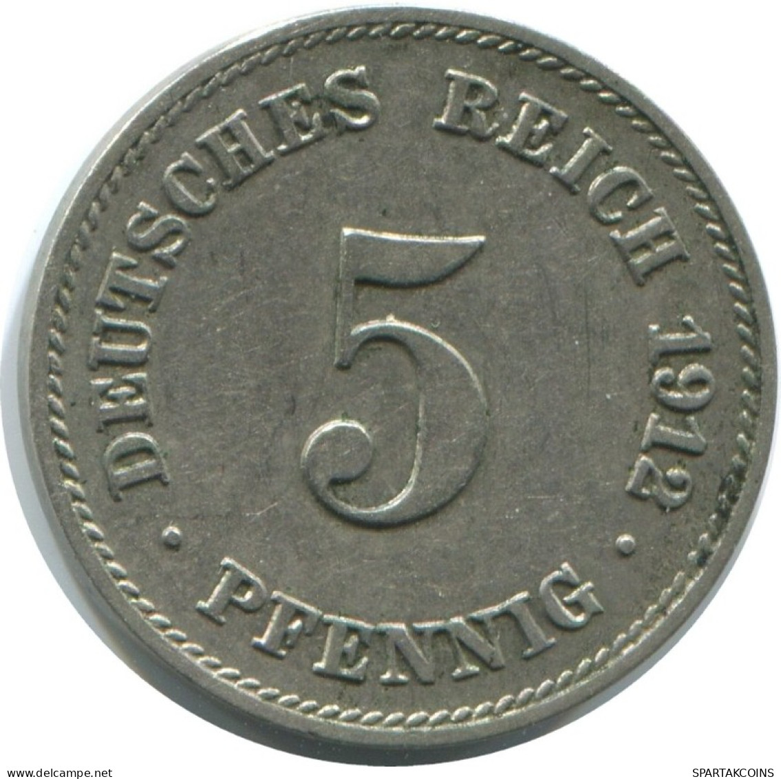 5 PFENNIG 1912 J ALEMANIA Moneda GERMANY #AE618.E.A - 5 Pfennig