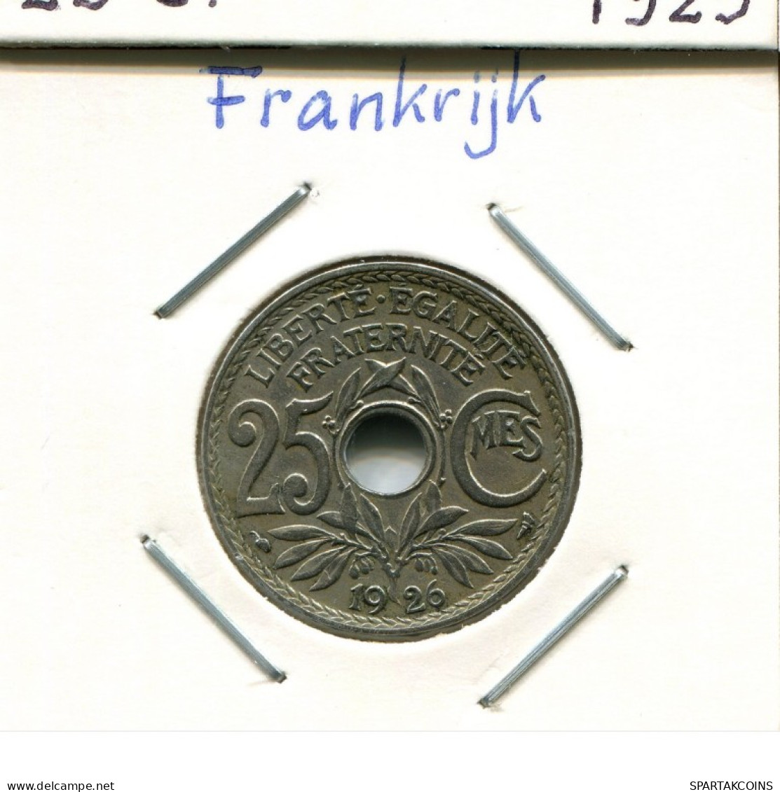 25 CENTIMES 1926 FRANKREICH FRANCE Französisch Münze #AM204.D.A - 25 Centimes