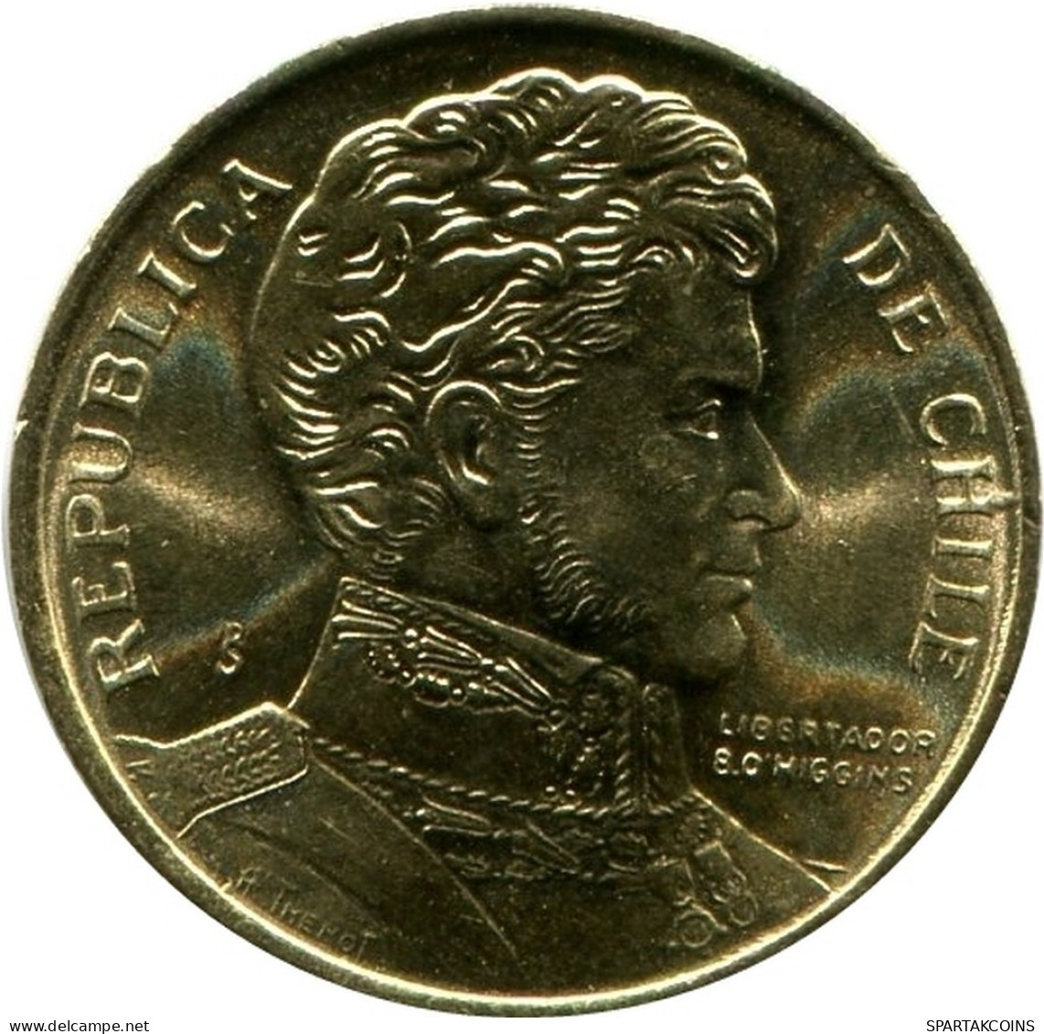 1 PESO 1990 CHILE UNC Coin #M10122.U.A - Chili
