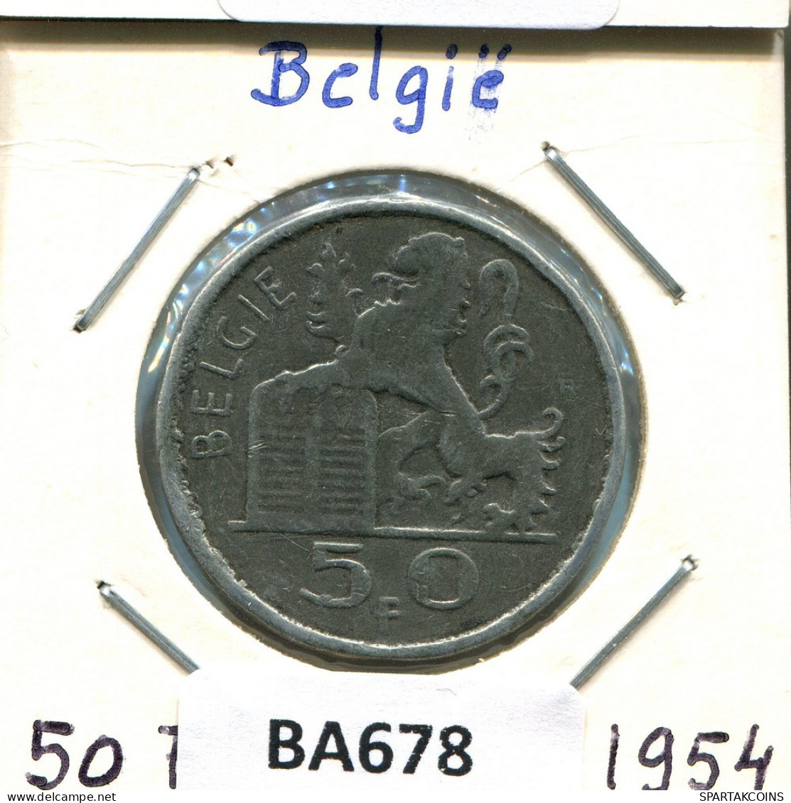 50 FRANCS 1954 DUTCH Text BELGIEN BELGIUM Münze SILBER #BA678.D.A - 50 Frank