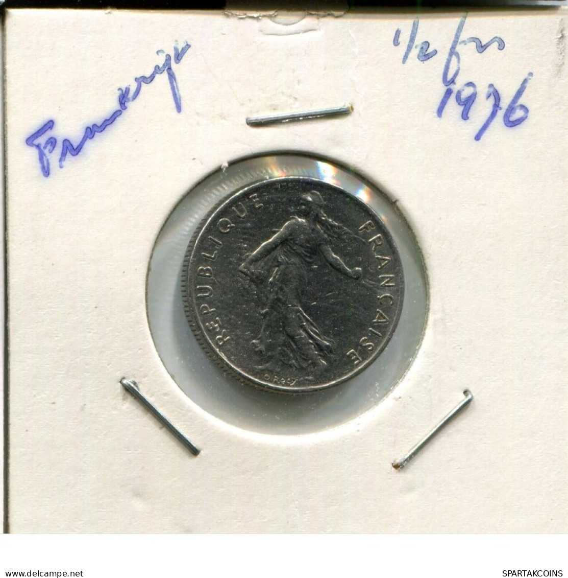 1/2 FRANC 1976 FRANCIA FRANCE Moneda #AN917.E.A - 1/2 Franc
