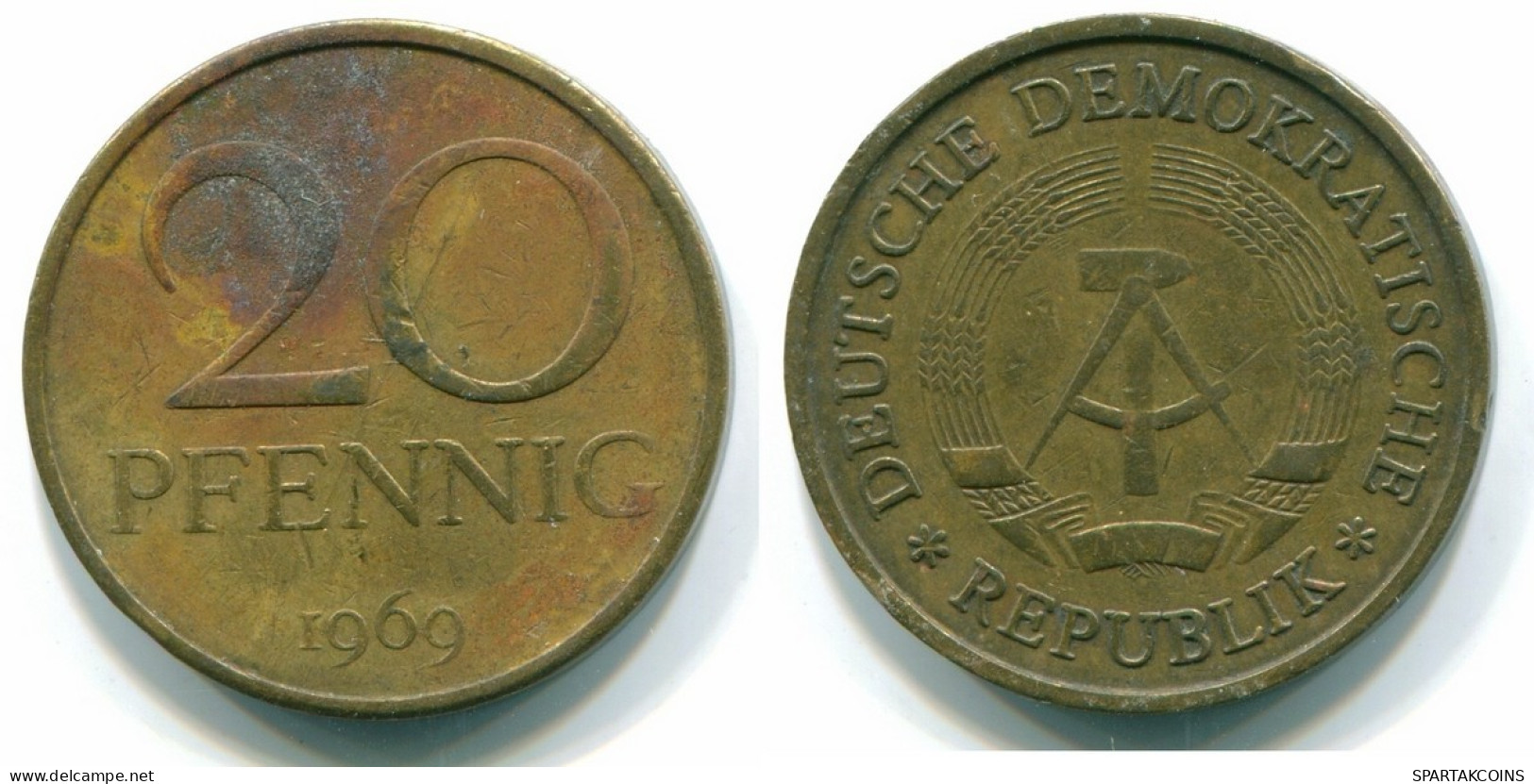 20 PFENNIG 1969 DDR EAST ALLEMAGNE Pièce GERMANY #DE10032.3.F.A - 20 Pfennig