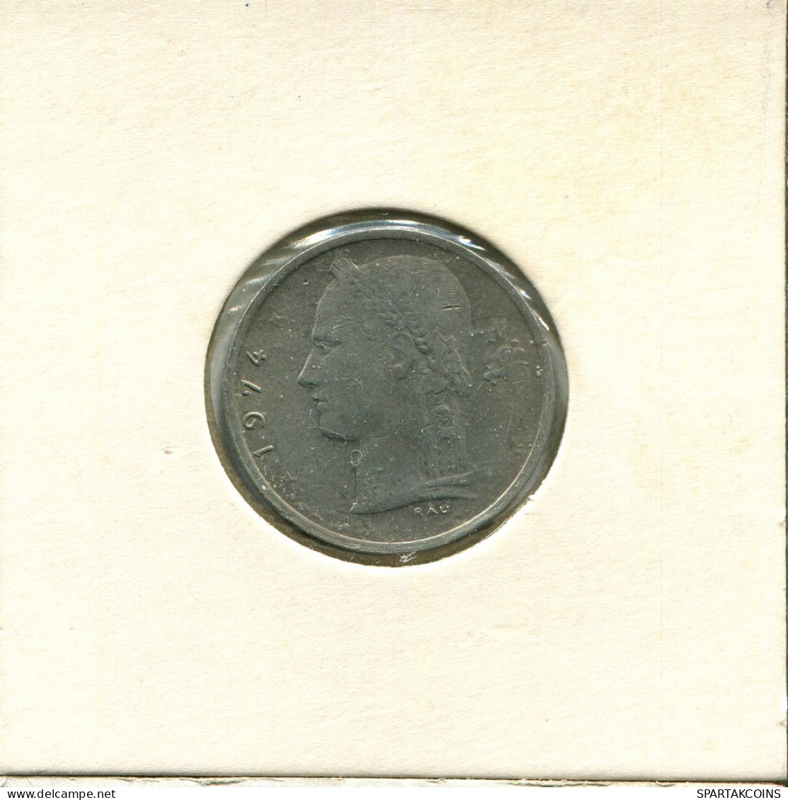 1 FRANC 1974 DUTCH Text BÉLGICA BELGIUM Moneda #AU013.E.A - 1 Franc