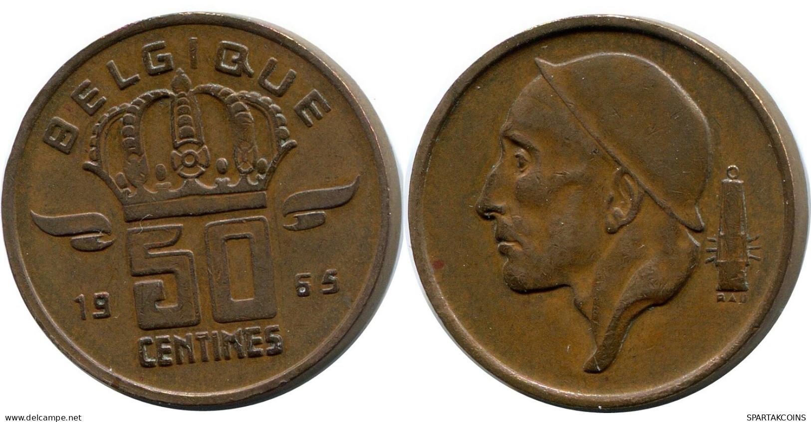 50 CENTIMES 1965 Französisch Text BELGIEN BELGIUM Münze #BA462.D.A - 50 Centimes