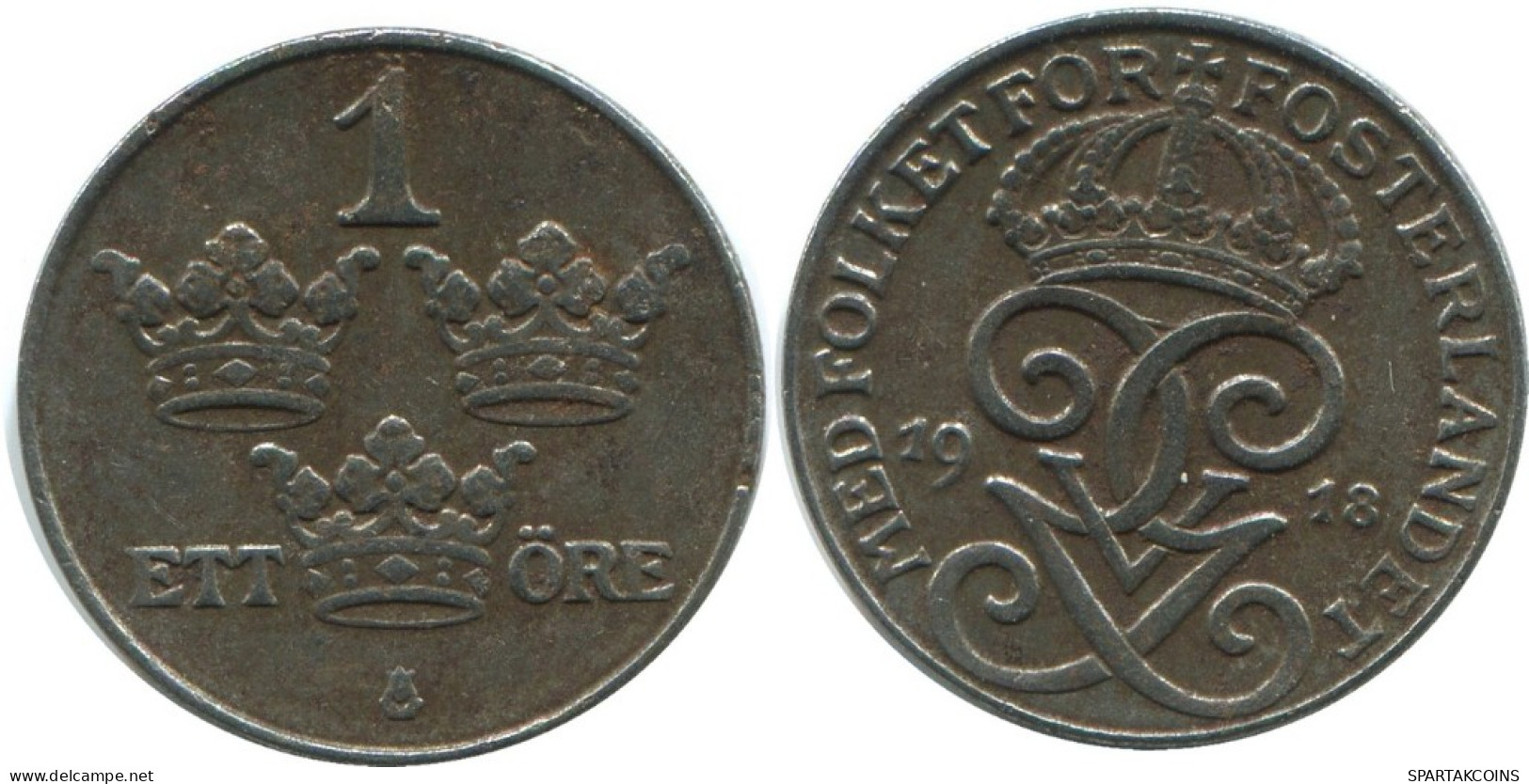 1 ORE 1918 SUECIA SWEDEN Moneda #AD148.2.E.A - Schweden