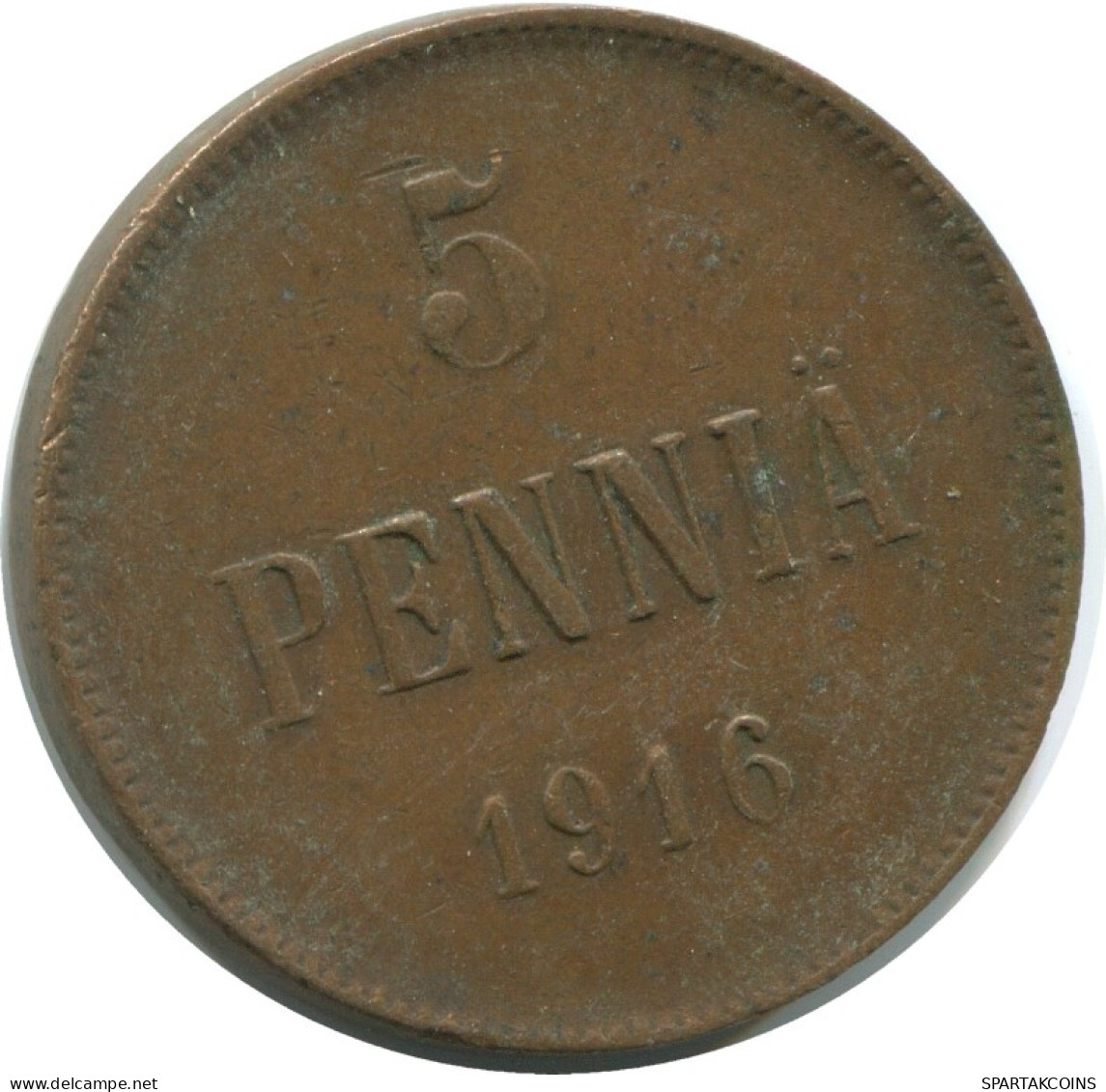 5 PENNIA 1916 FINNLAND FINLAND Münze RUSSLAND RUSSIA EMPIRE #AB249.5.D.A - Finnland