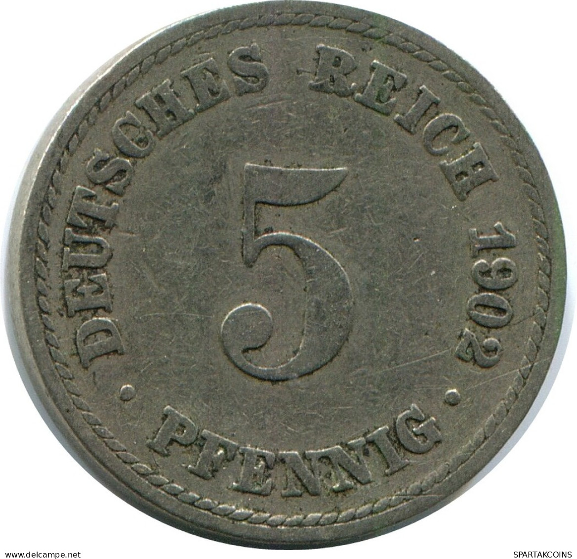5 PFENNIG 1902 A GERMANY Coin #DB238.U.A - 5 Pfennig