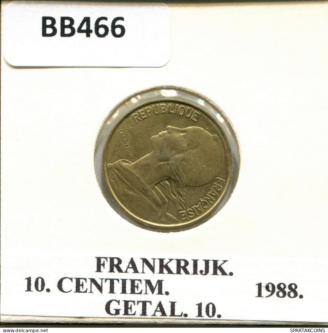 10 CENTIMES 1988 FRANCIA FRANCE Moneda #BB466.E.A - 10 Centimes