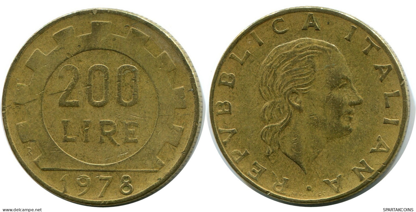 200 LIRE 1978 ITALIE ITALY Pièce #AZ510.F.A - 200 Lire