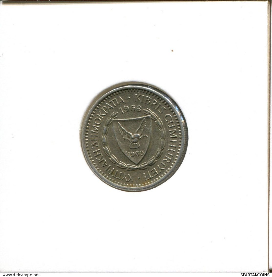 25 MILS 1968 ZYPERN CYPRUS Münze #AZ868.D.A - Cyprus