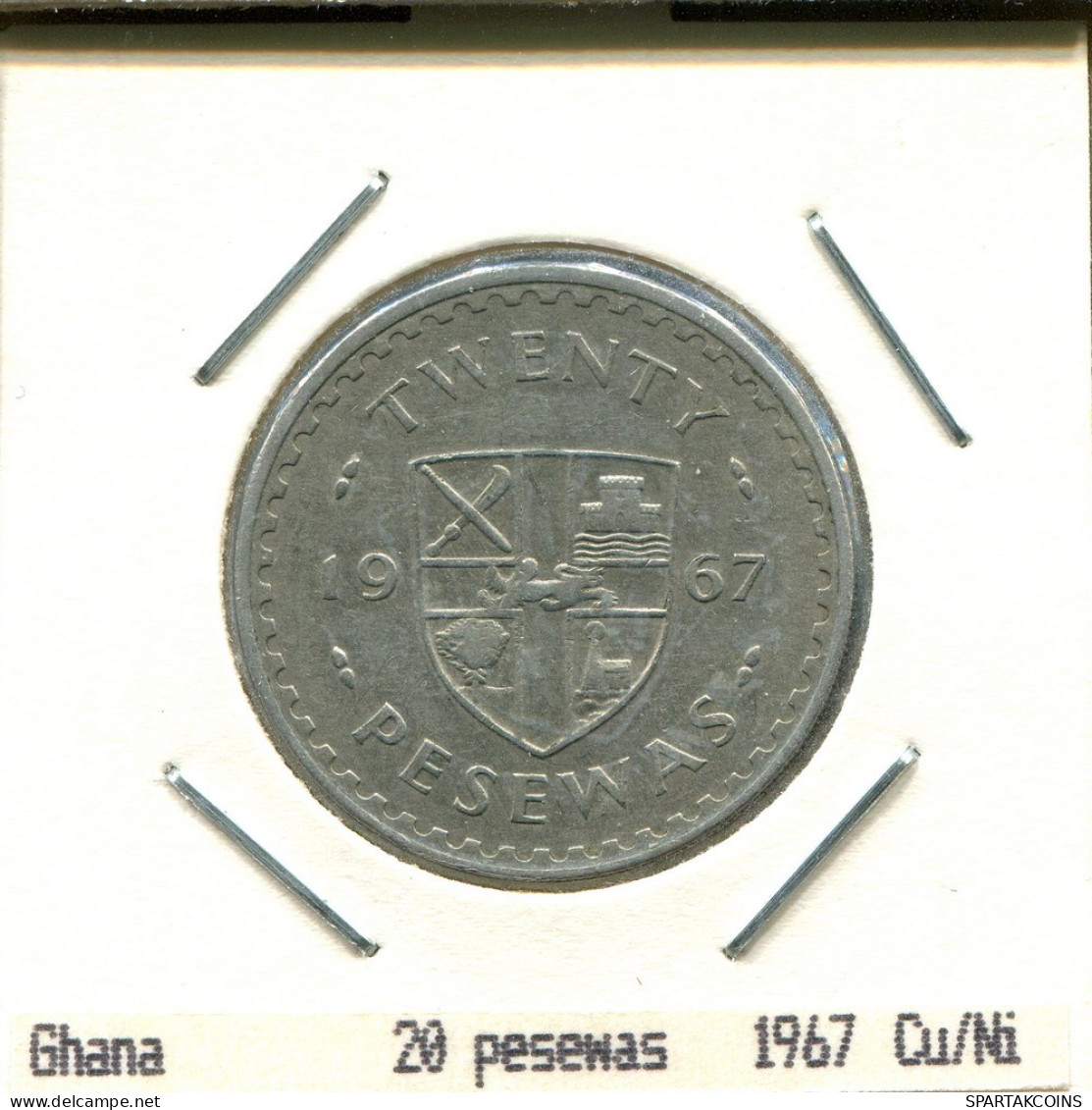 20 PESEWAS 1967 GHANA Coin #AS370.U.A - Ghana