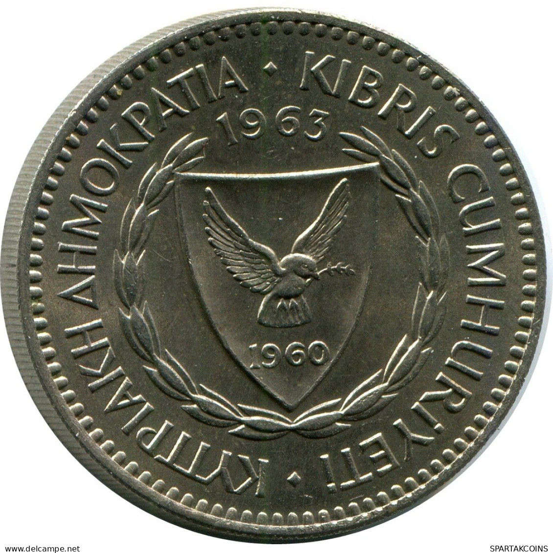 100 MILS 1963 CHYPRE CYPRUS Pièce #AP279.F.A - Chypre