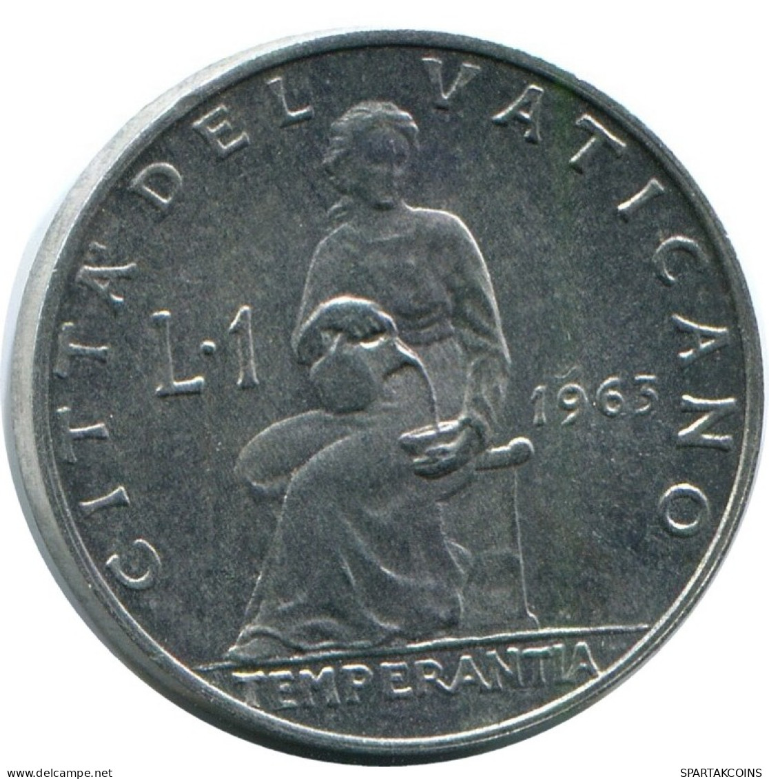 1 LIRE 1963 VATICANO VATICAN Moneda Paul VI (1963-1978) #AH380.13.E.A - Vaticano (Ciudad Del)