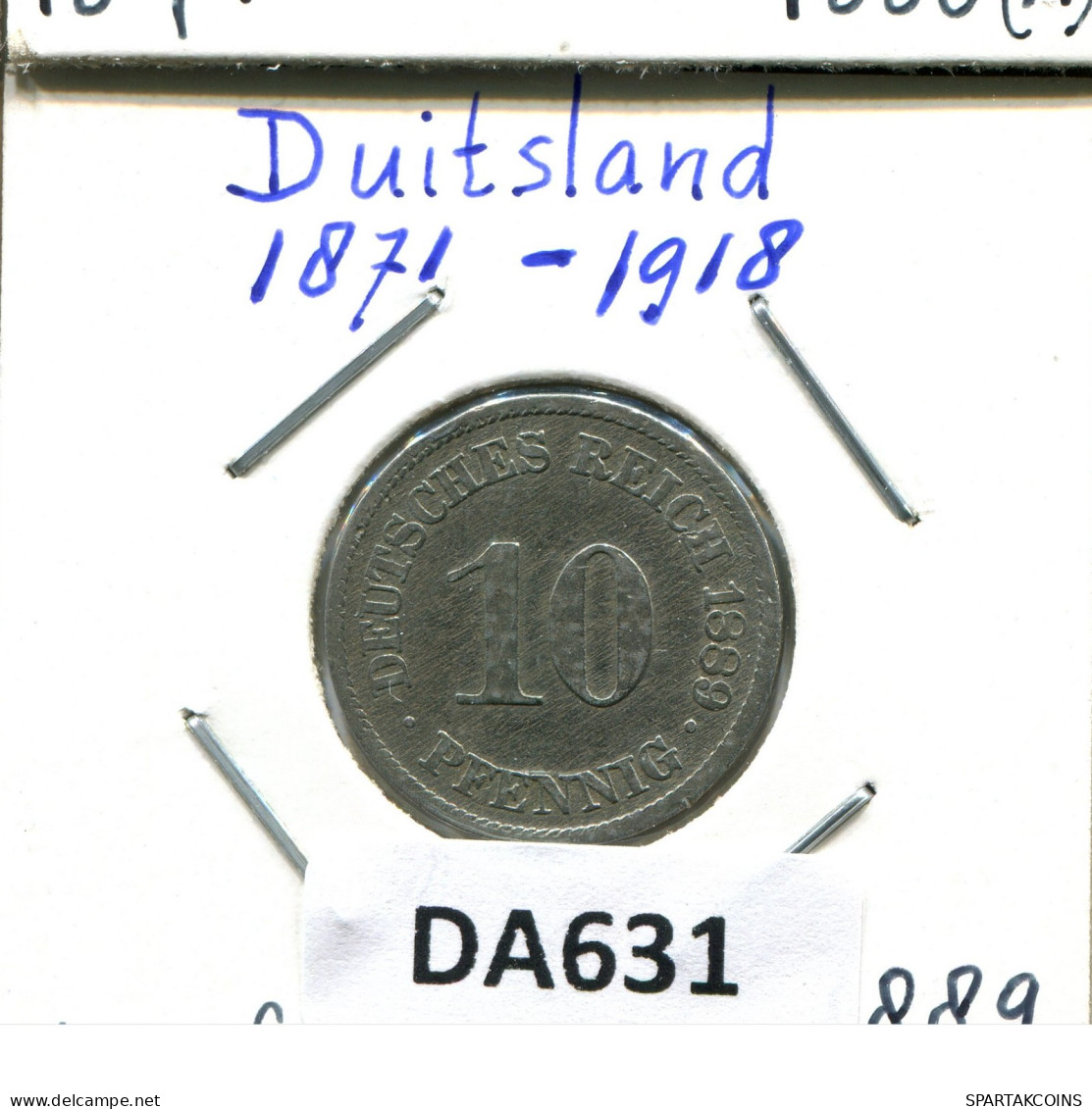 10 PFENNIG 1889 A DEUTSCHLAND Münze GERMANY #DA631.2.D.A - 10 Pfennig