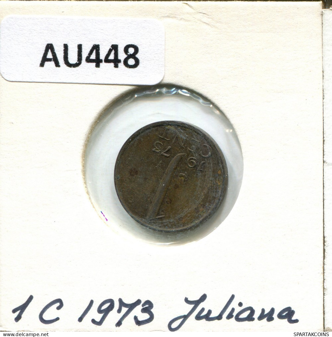 1 CENT 1975 NEERLANDÉS NETHERLANDS Moneda #AU448.E.A - 1948-1980 : Juliana