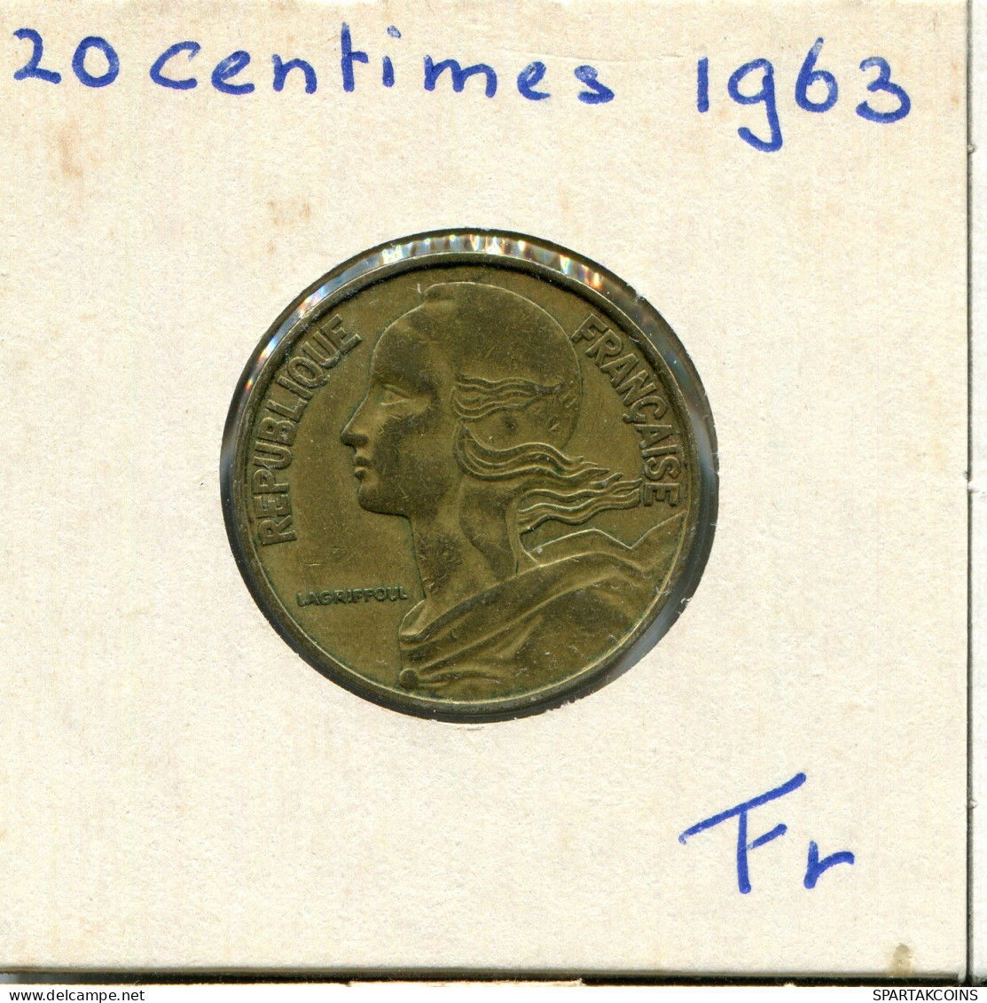 20 CENTIMES 1963 FRANCE Coin #AX039.U.A - 20 Centimes